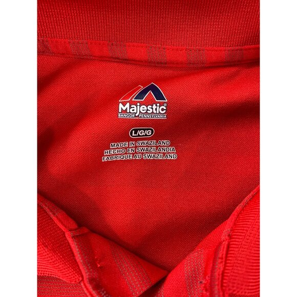 Majestic Polo Shirt Men's Large Red St. Louis Cardinals Logo On Chest Baseball - Picture 4 of 13